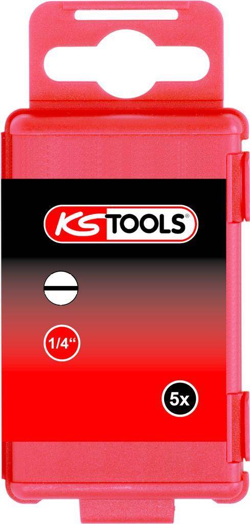 KS TOOLS 1/4'' TORSIONpower Bit Schlitz, 75mm, 3mm, 5er Pack (918.3351)