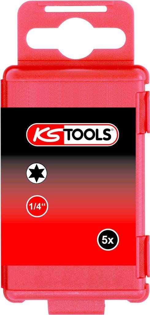 KS TOOLS 1/4'' TORSIONpower Bit TX, 75mm, T40, 5er Pack (918.3581)