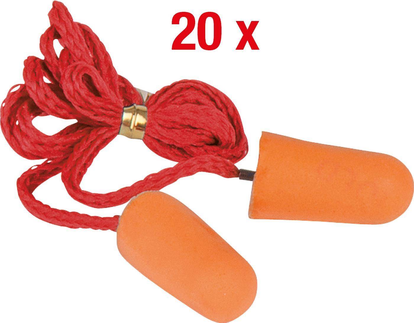 KS TOOLS Werkzeuge-Maschinen GmbH Ohrstöpsel PU, mit Schnur, 20 Paar (985.7051)