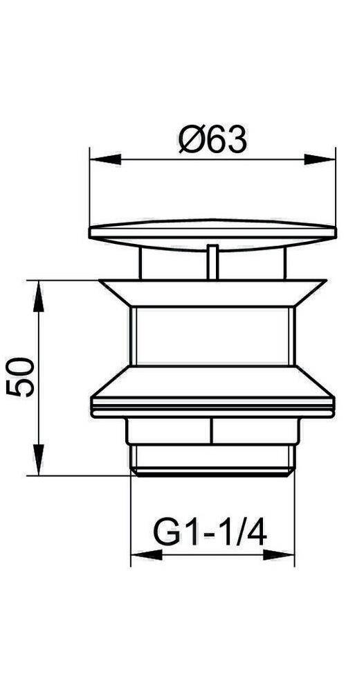 KEUCO Schaftventil 1 1/4Zollxd= 63x50mm bro gebü