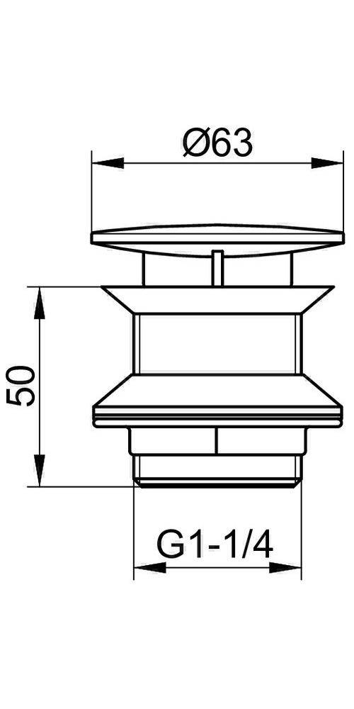 KEUCO Schaftventil 1 1/4Zollxd= 63x50mm bro gebü