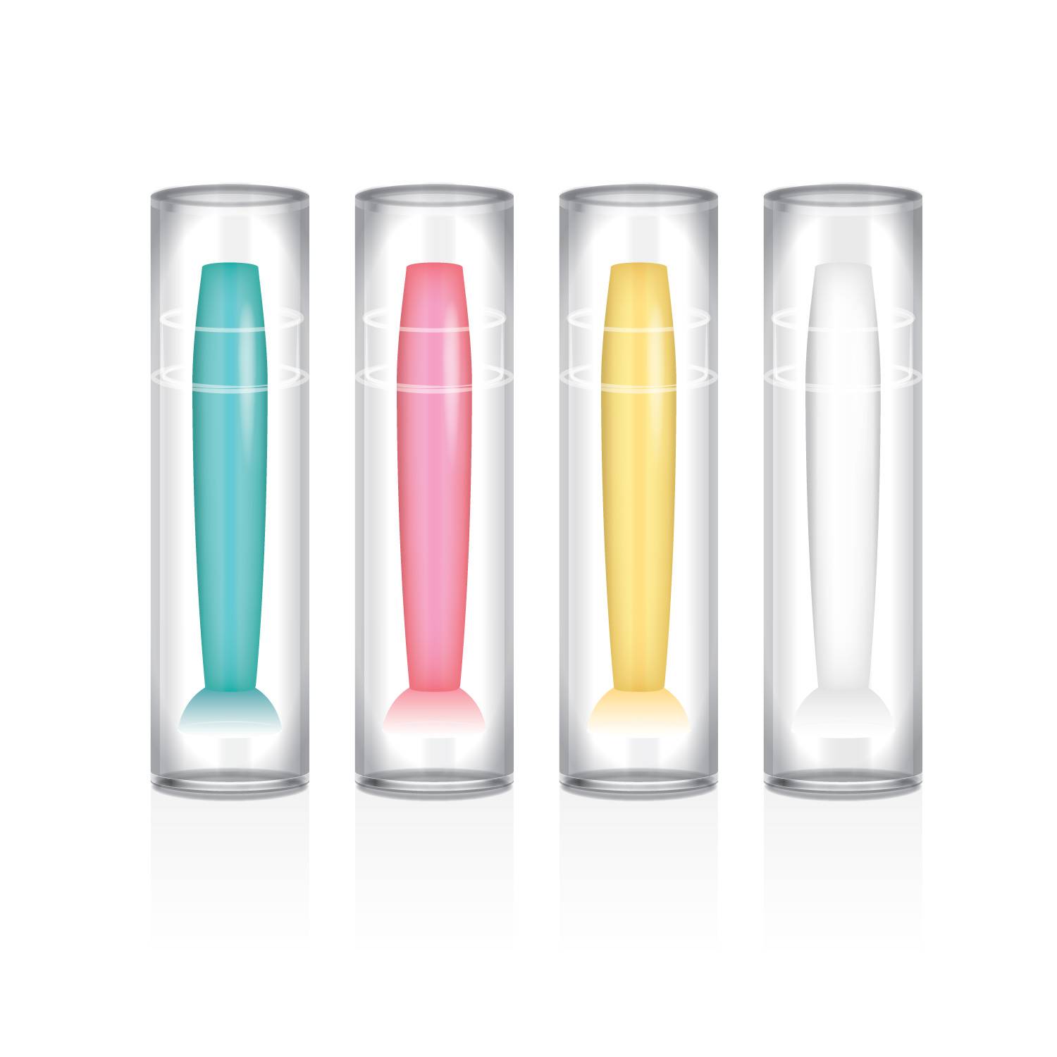 JB White 4er Set Kontaktlinsensauger, Linsensauger für harte Linsen, Formstabile Jahreslinsen und Ortho-K Kontaktlinsen, mehrfarbig (4 Sauger - nur