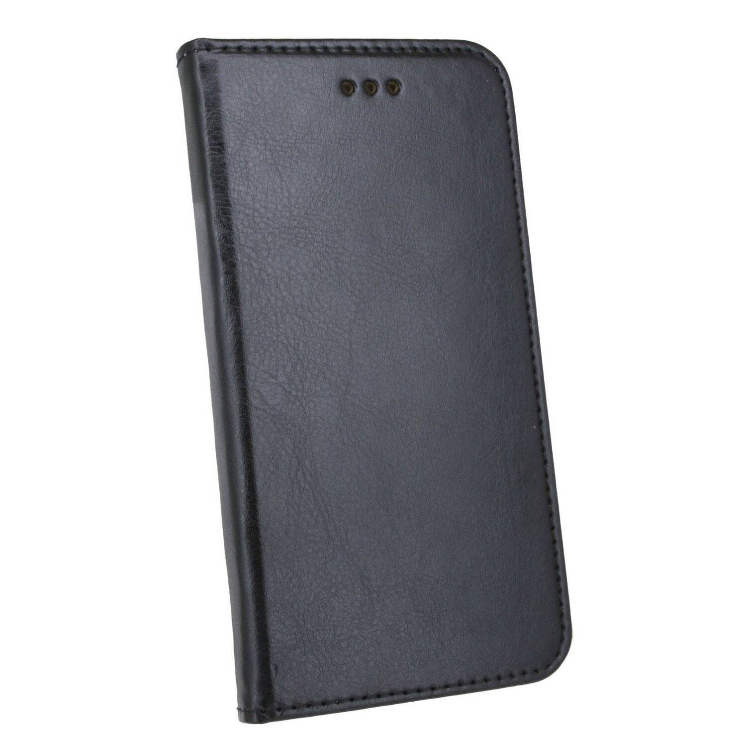 cofi1453 Elegante ECHT Leder Buch-Tasche Hülle für iPhone 13 Pro Max in Schwarz Wallet Book-Style Cover Schale