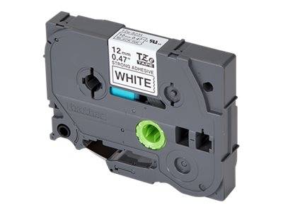 Brother TZe-S231 - Extra starker Klebstoff - Schwarz auf Weiß - Rolle (1,2 cm x 8 m)