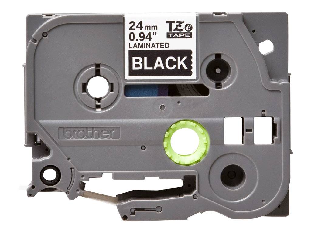 Brother TZe-355 - Standard-Klebstoff - Weiß auf Schwarz - Rolle (2,4 cm x 8 m)