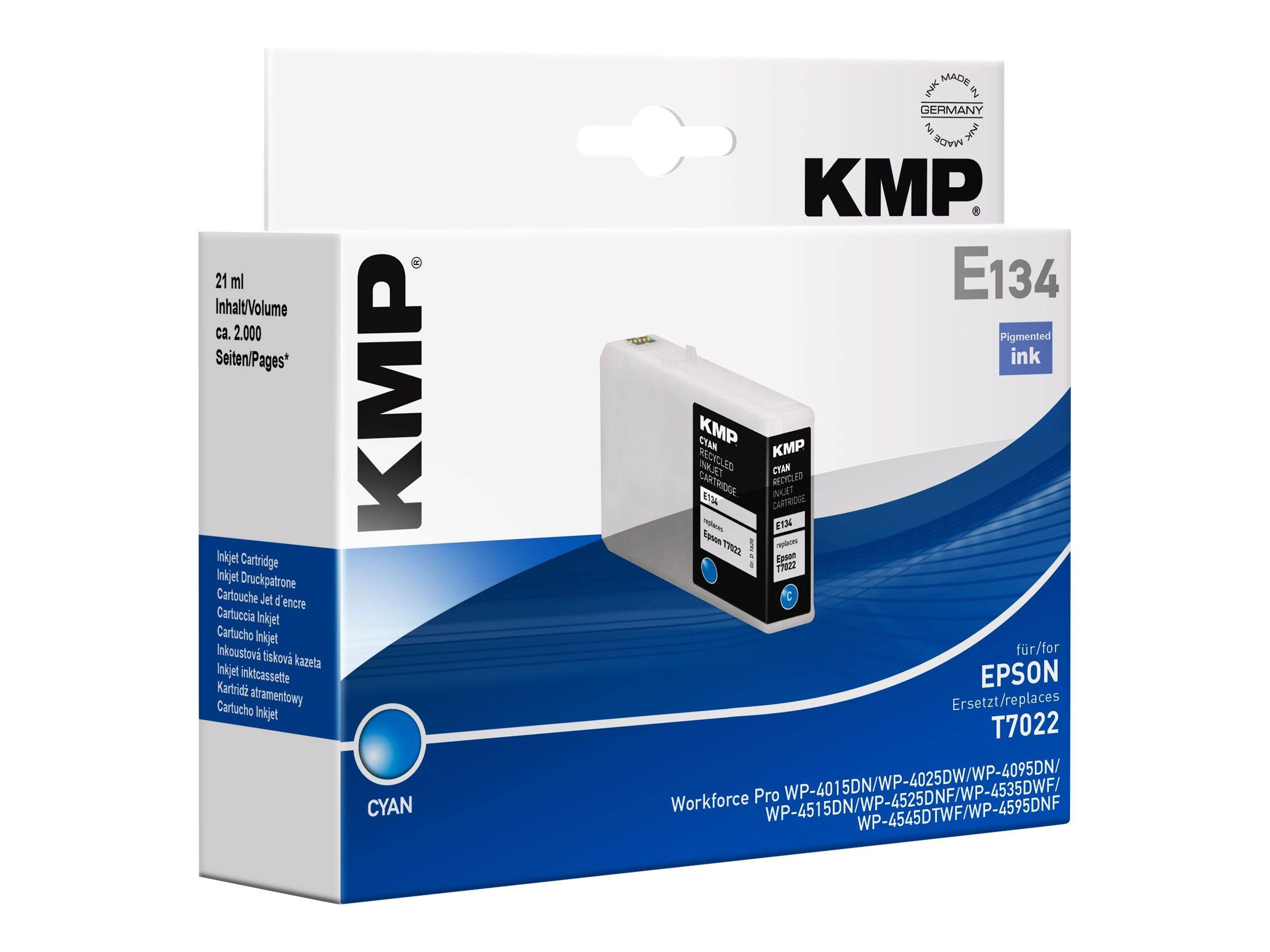 KMP E134 - 21 ml - Cyan - kompatibel - Tintenpatrone