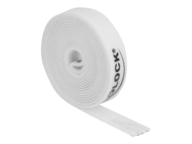 DeLOCK Velcro - Kabelbinderrolle - 2 m - weiß