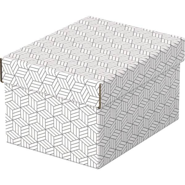 Aufbewahrungsbox Home Klein mit Deckel Wellpappe VE=3 Stück weiß
