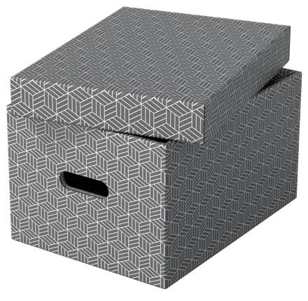 Esselte Leitz Home - Aufbewahrungsbox - mittel - Grau (Packung mit 3)