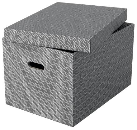 Esselte Leitz Home - Aufbewahrungsbox - groß - Grau (Packung mit 3)