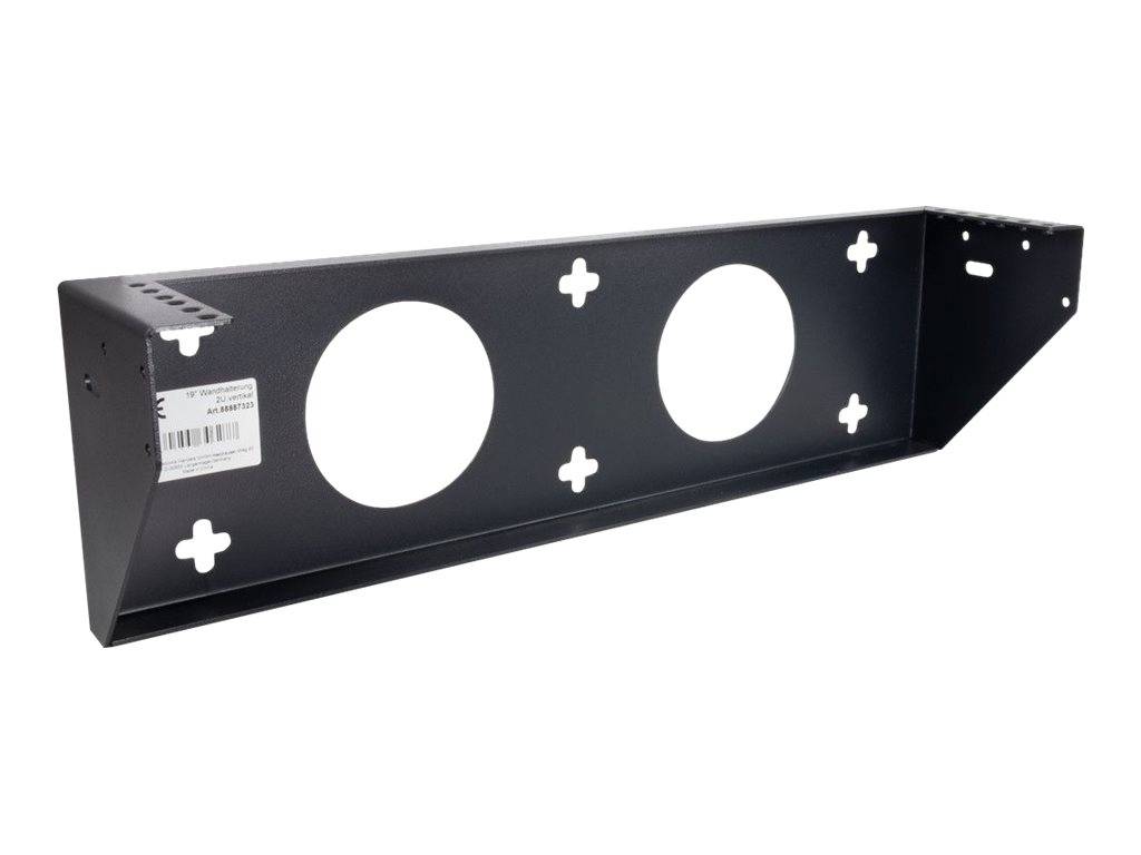 Inter-Tech - Halterungsset (vertikal) - geeignet für Wandmontage - RAL 9005 - 2U - 48.3 cm (19")