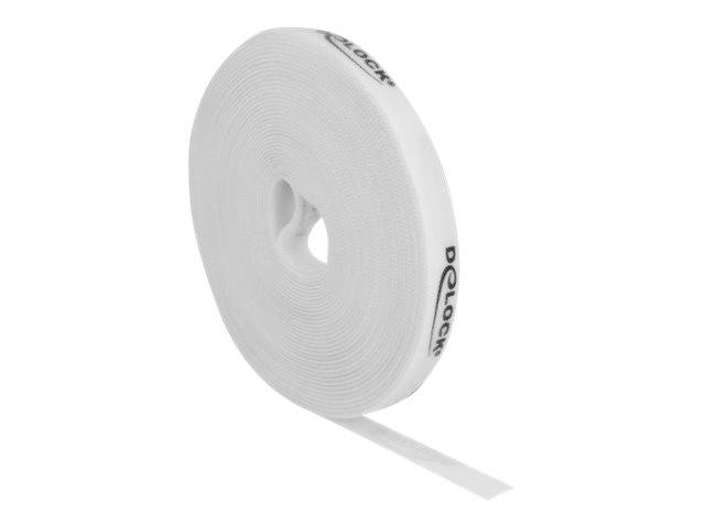 DeLOCK Velcro - Kabelbinderrolle - 10 m - weiß
