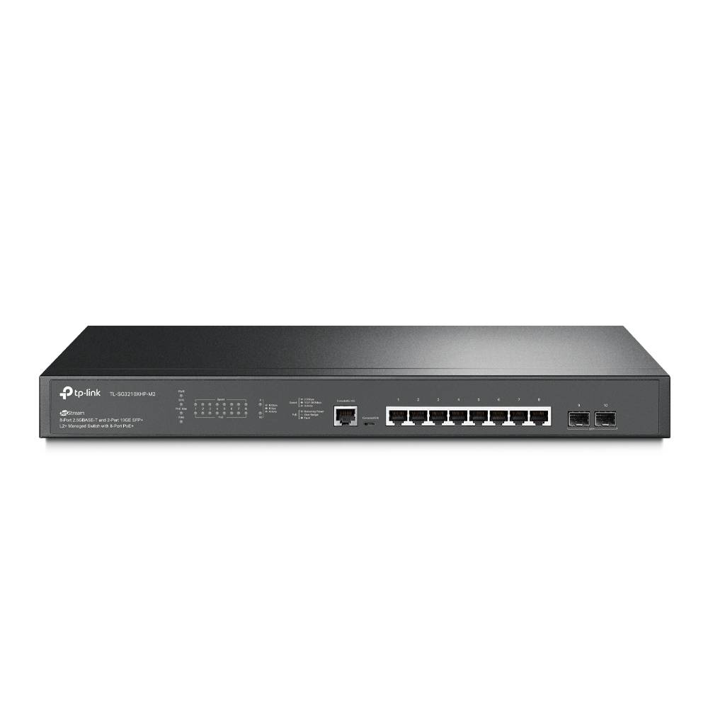 TP-Link JetStream TL-SG3210XHP-M2 V2 - Switch - managed - 8 x 10/100/1000/2.5G + 2 x 10 Gigabit SFP+ - an Rack montierba