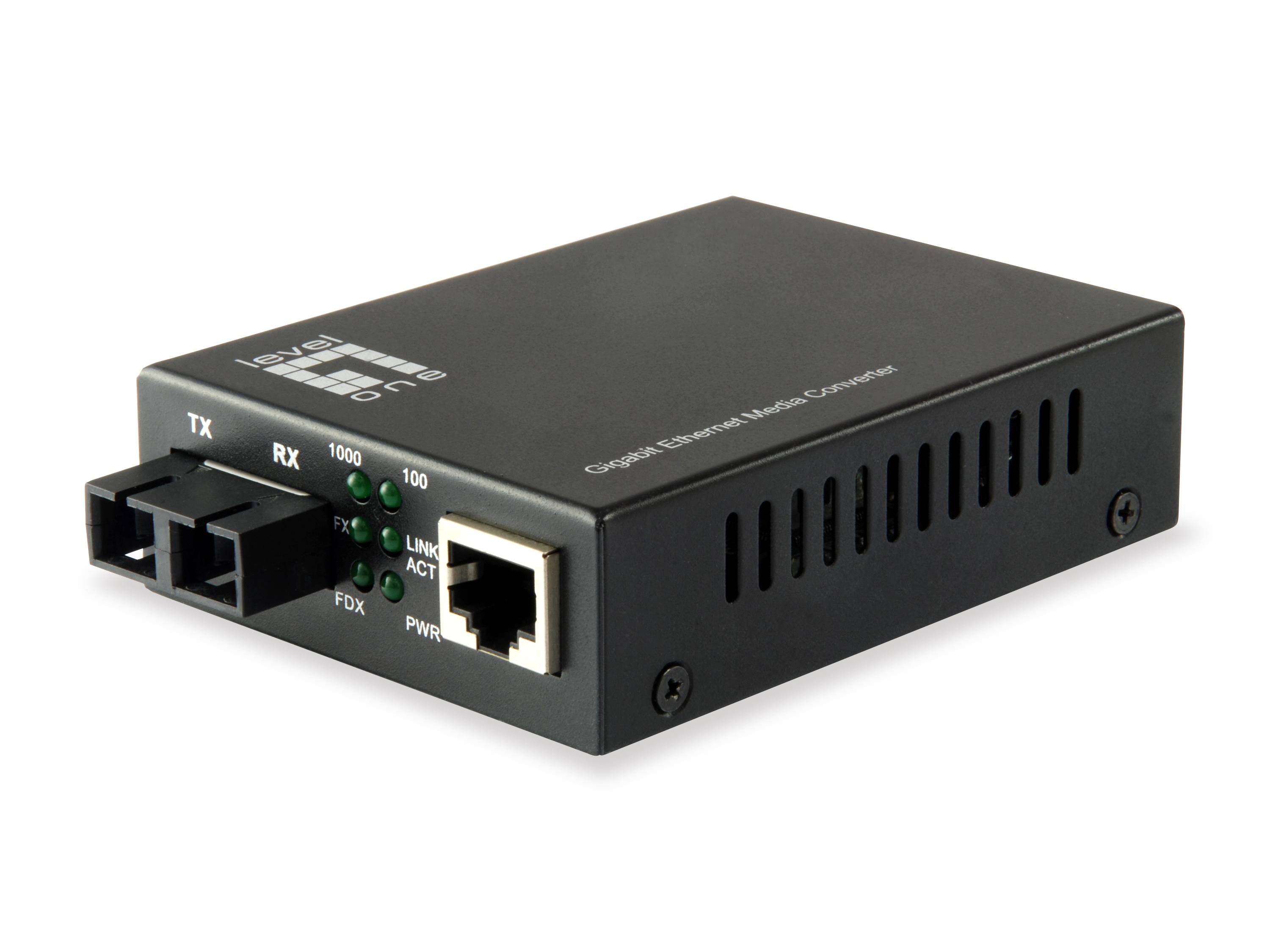LevelOne GVT-2002 - Medienkonverter - GigE - 10Base-T, 1000Base-SX, 100Base-TX, 1000Base-T