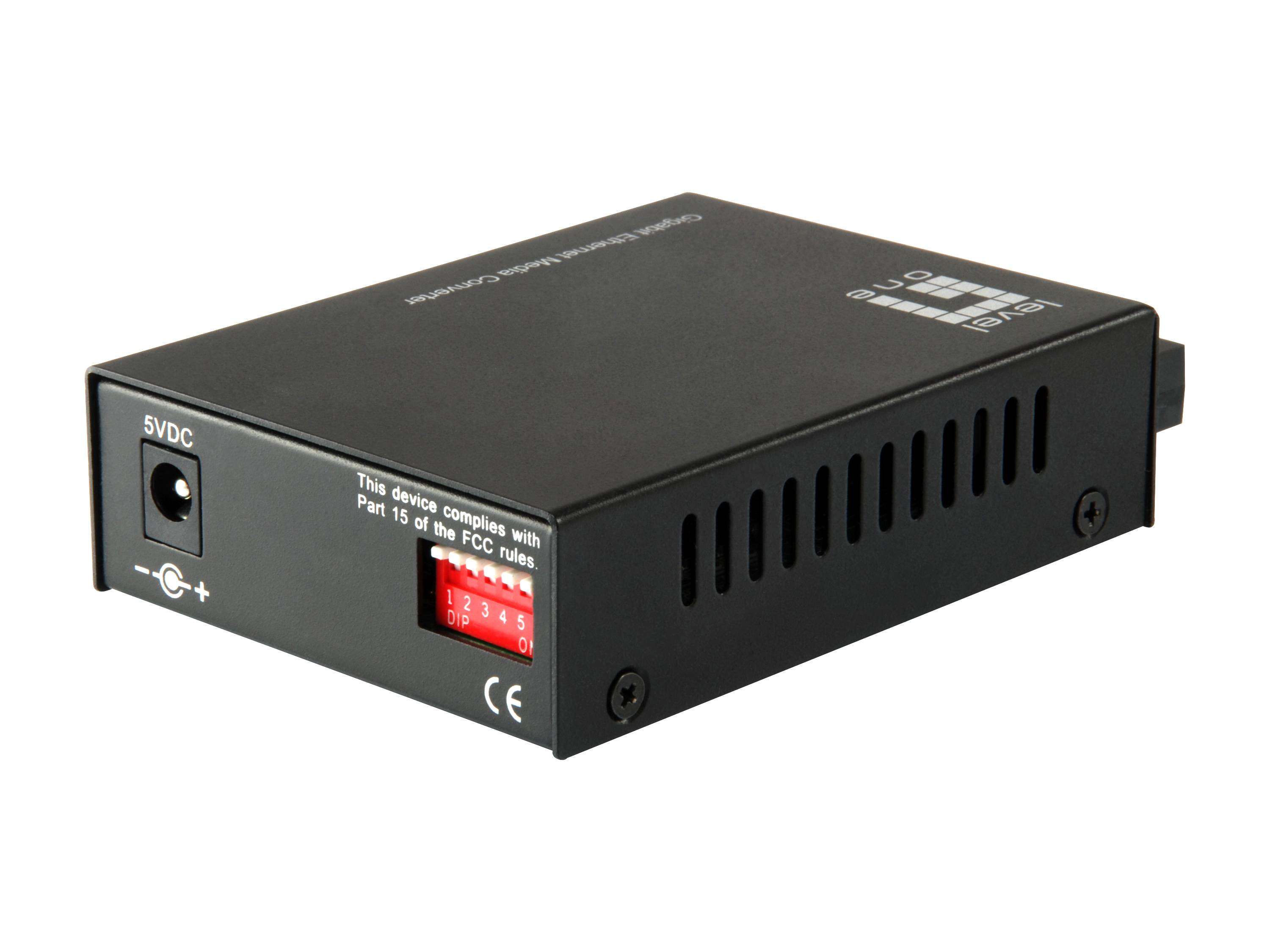 LevelOne GVT-2002 - Medienkonverter - GigE - 10Base-T, 1000Base-SX, 100Base-TX, 1000Base-T