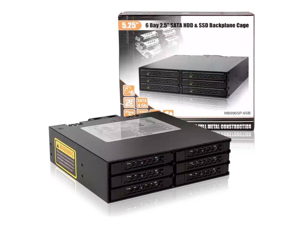 ICY DOCK - Cremax ICY Dock MB996SP-6SB - Gehäuse für Speicherlaufwerke mit Lüfter - 2.5"" (6.4 cm)