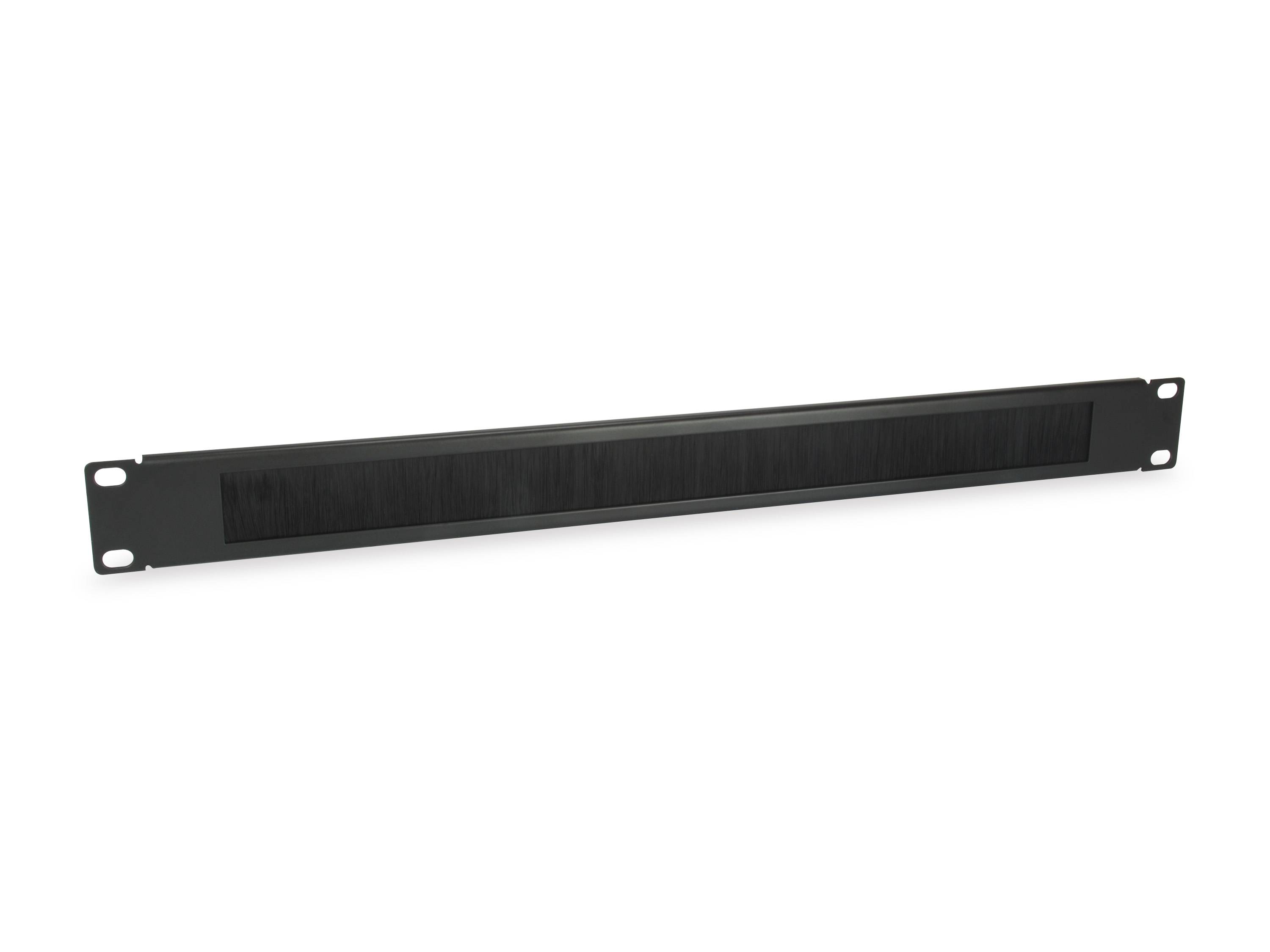 equip Pro - Kabelabdeckung mit Bürsten - Schwarz, RAL 9005 - 1U - 48.3 cm (19")
