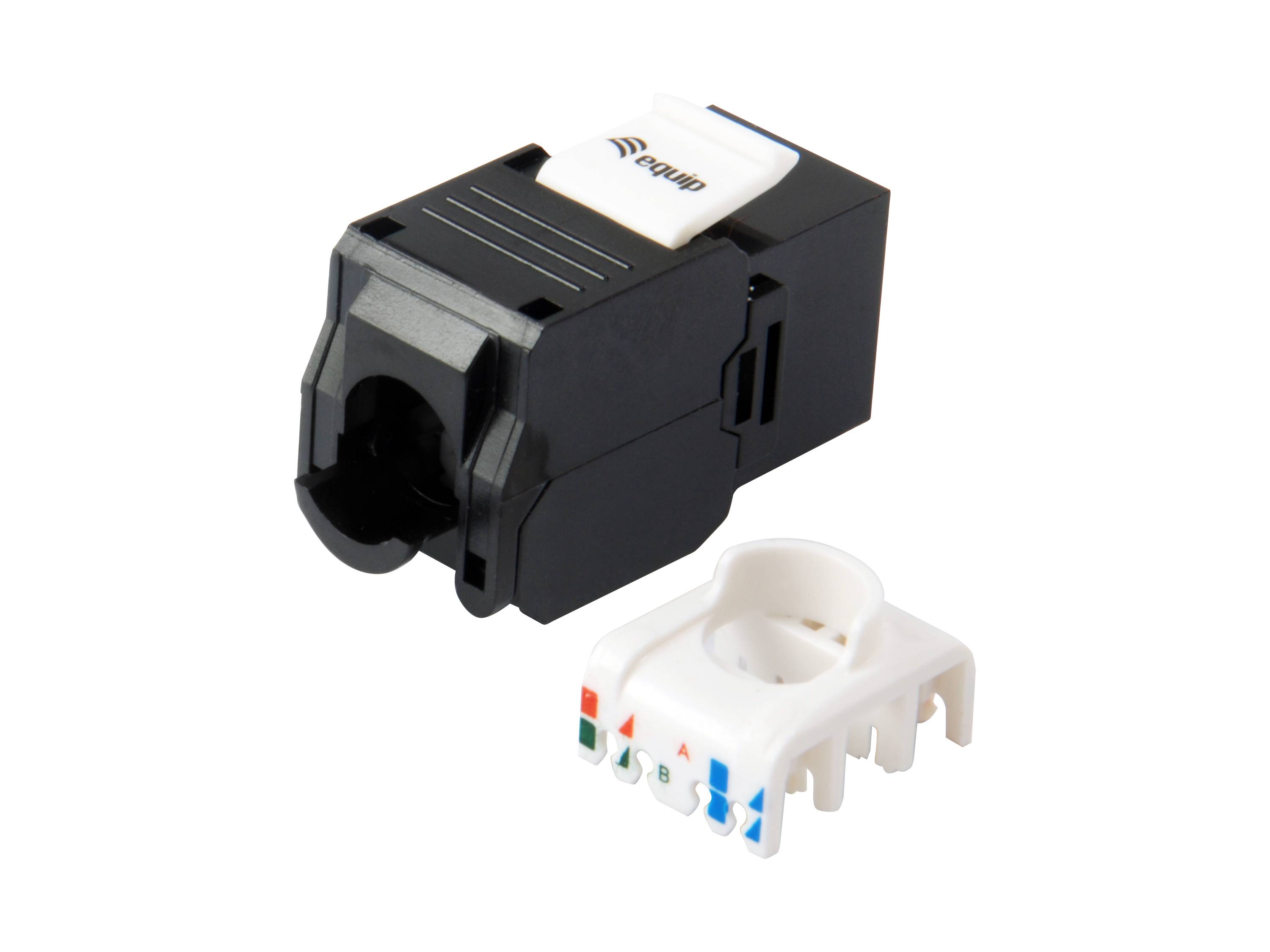 equip Pro - Keystone Jack - RJ-45 - Schwarz (Packung mit 8)