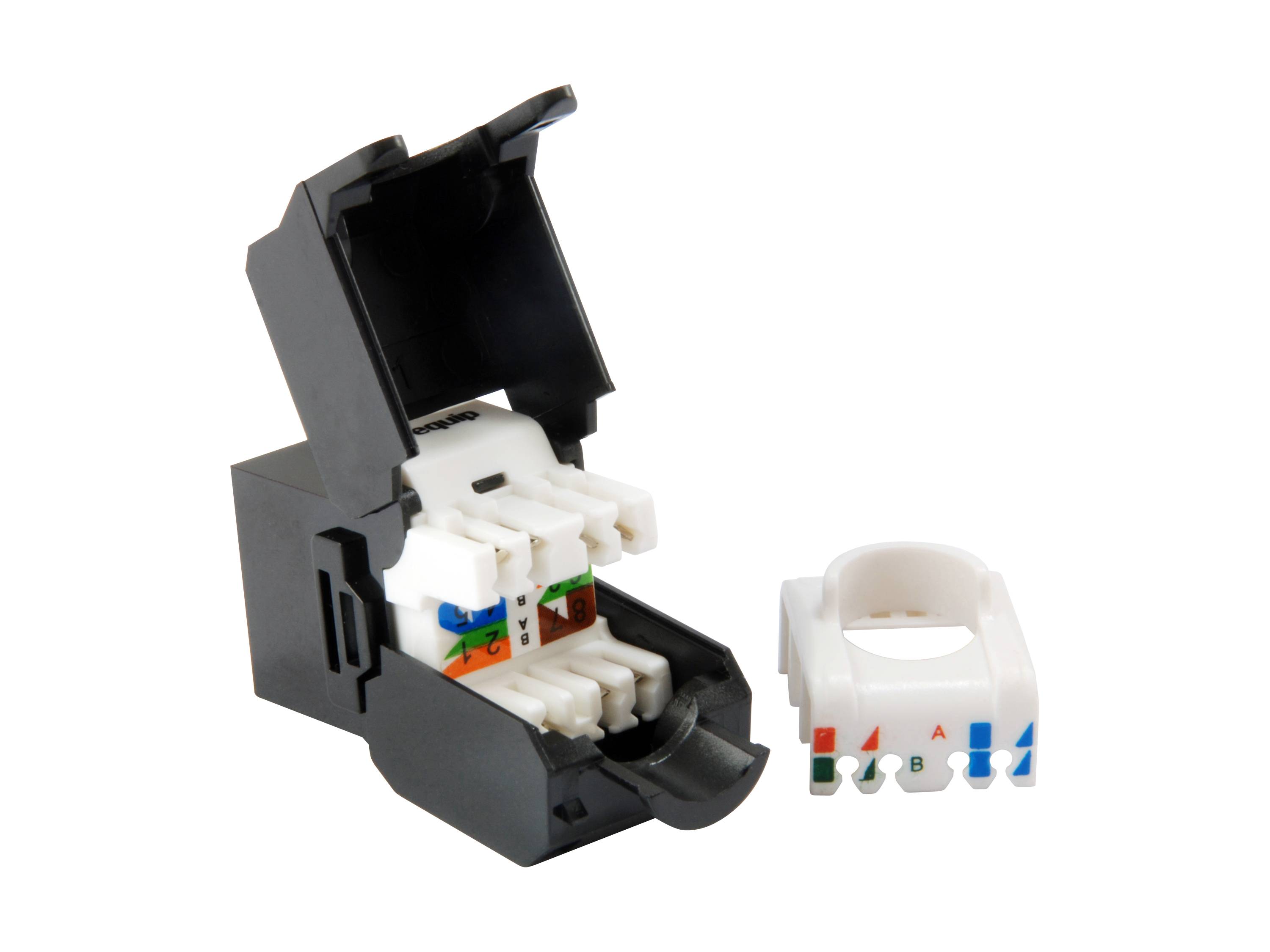equip Pro - Keystone Jack - RJ-45 - Schwarz (Packung mit 8)