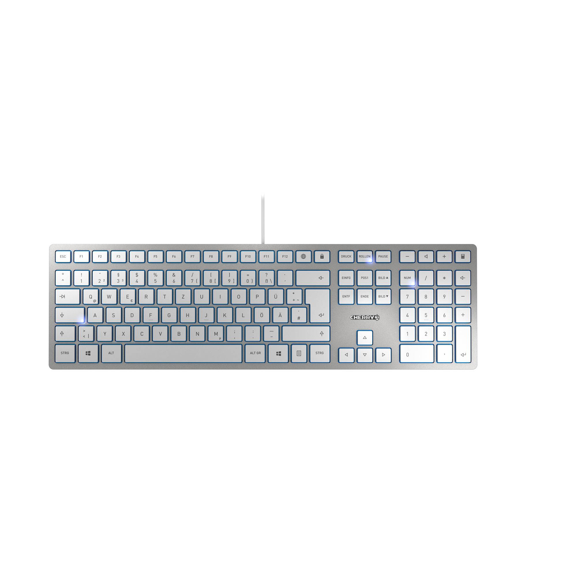 CHERRY KC 6000 SLIM - Tastatur - USB - USA - Tastenschalter: CHERRY SX