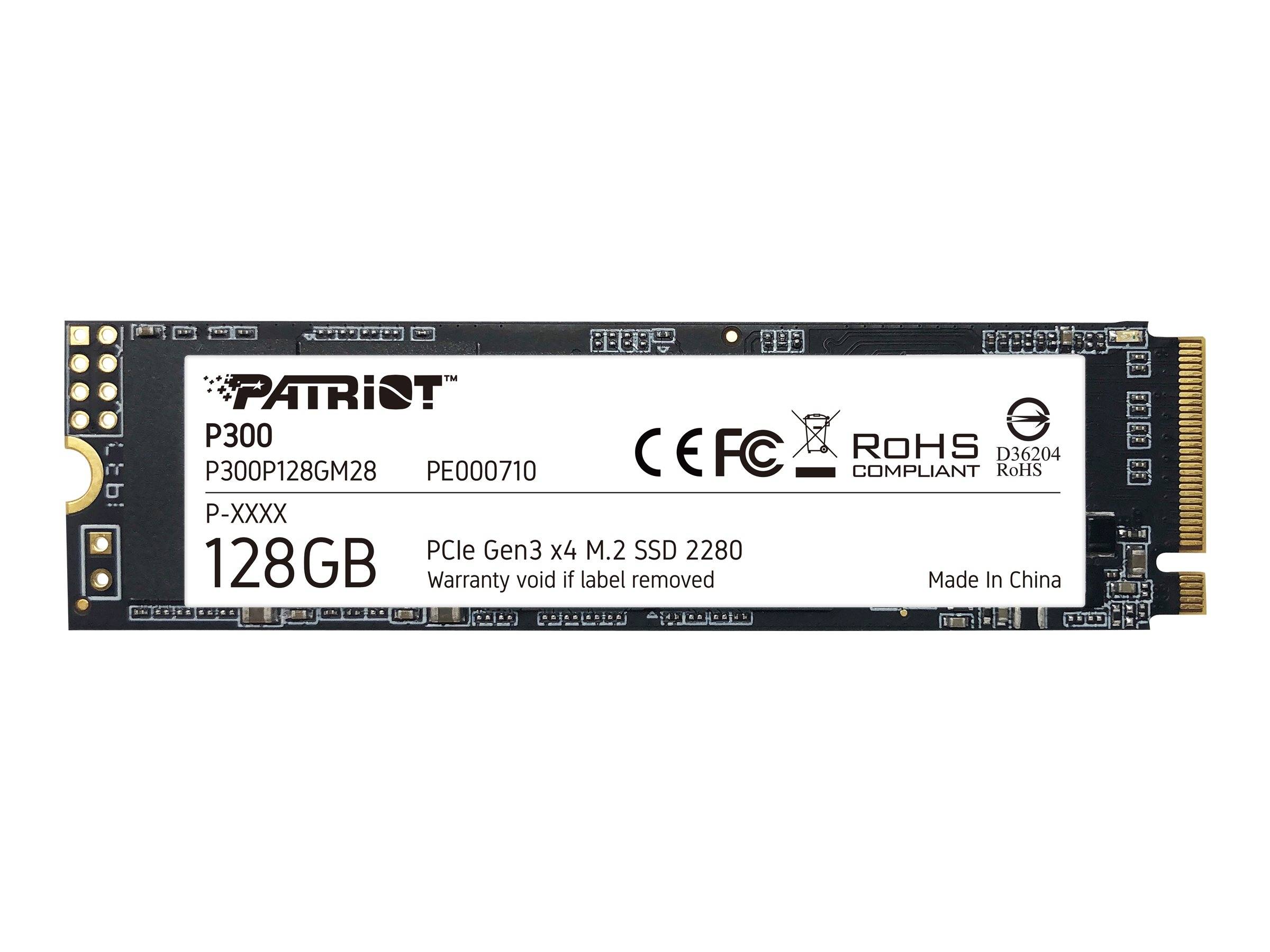 Patriot P300 - 128 GB SSD - intern - M.2 2280 - PCI Express 3.0 x4 (NVMe)