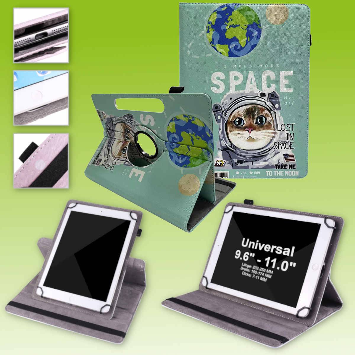 Für Samsung Tablet Motiv Muster 360 Grad Rotation Tasche Kunst-Leder Hülle Etuis Cover Schutz Case Zubehör