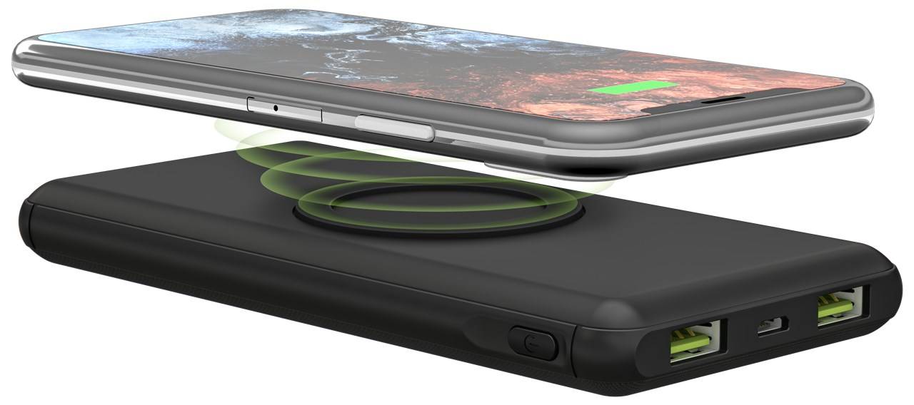 goobay Wireless Schnelllade-Powerbank 10.000 mAh USB-C PD, QC 3.0