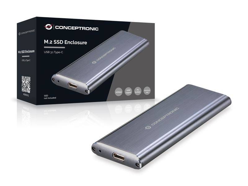 Conceptronic - Speichergehäuse - M.2 - M.2 Card - USB 3.1 (Gen 2)
