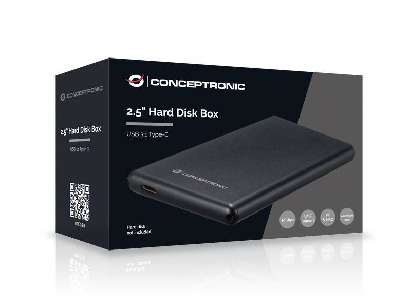 Conceptronic - Speichergehäuse - 2.5" (6.4 cm) - SATA 6Gb/s - USB 3.1 (Gen 2)