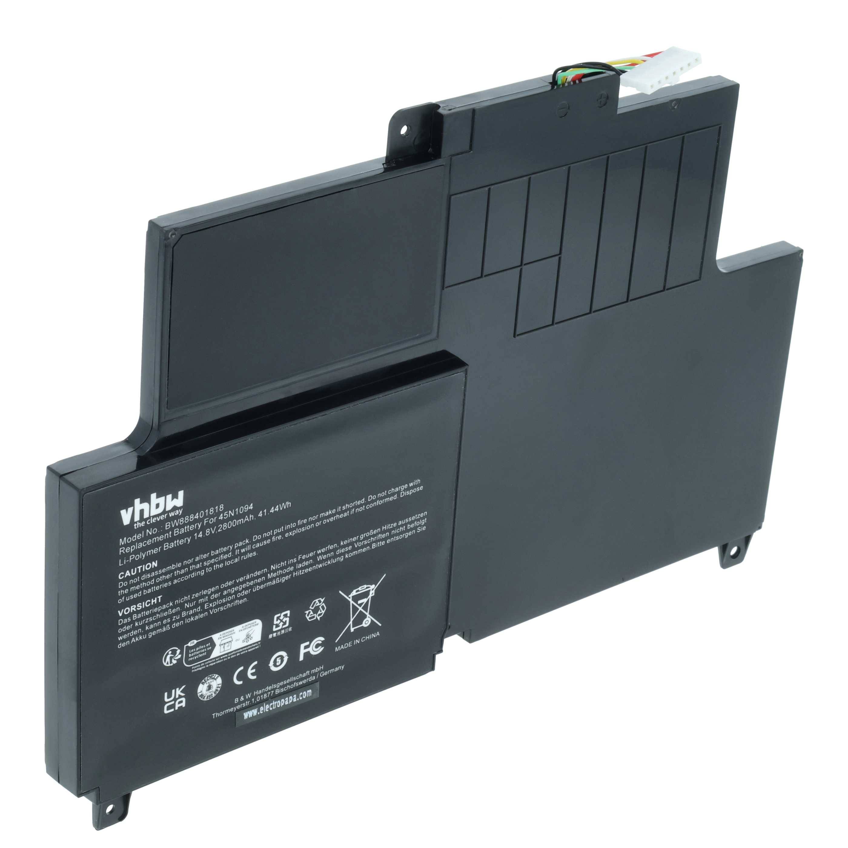 vhbw Akku kompatibel mit Lenovo ThinkPad S230u Twist (33471C8), S230u Twist, S230u Notebook (2800 mAh, 14,8 V, Li-Polymer)