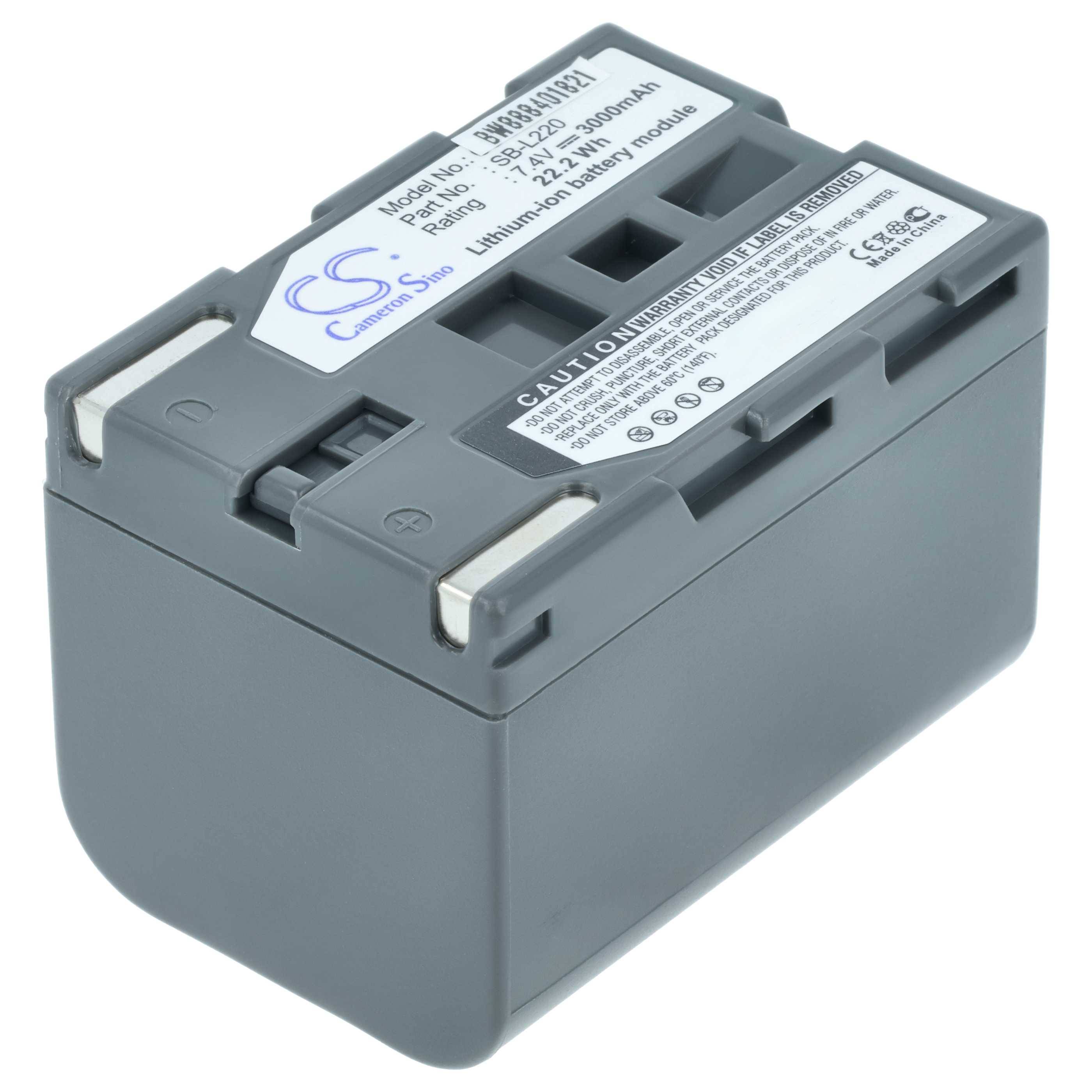 Graue Lithium-Ionen-Batterie für Nikon-Kamera, Modellnummer EN-EL18C von Cameron Sino, mit 10,8V Spannung und 2500mAh Kapazität.