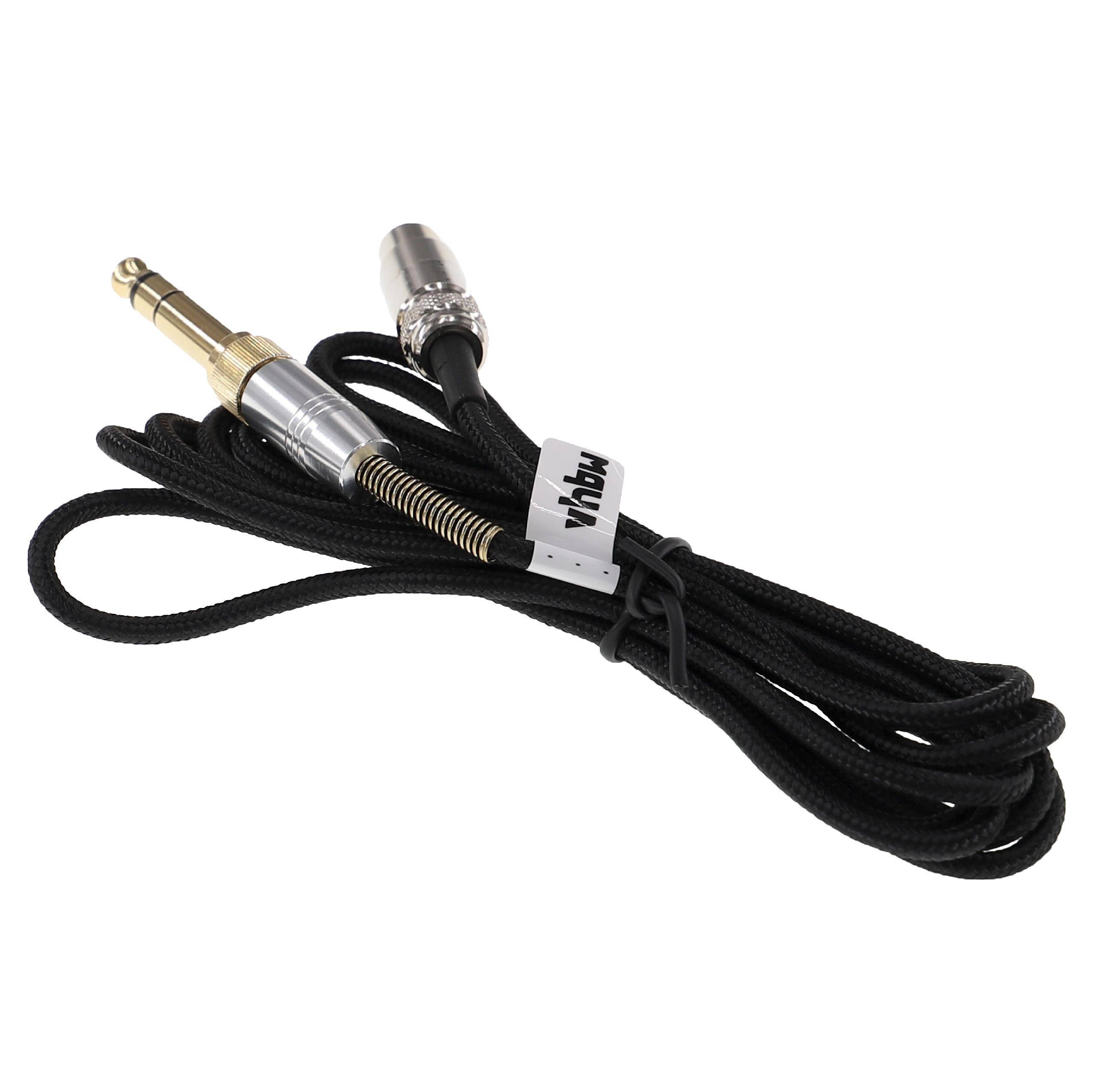vhbw Audio AUX Kabel kompatibel mit AKG K240 MK II, K141 MK II, K171 MK II Kopfhörer - Audiokabel 3,5 mm Klinkenstecker auf 6,3 mm, 2 m, Schwarz