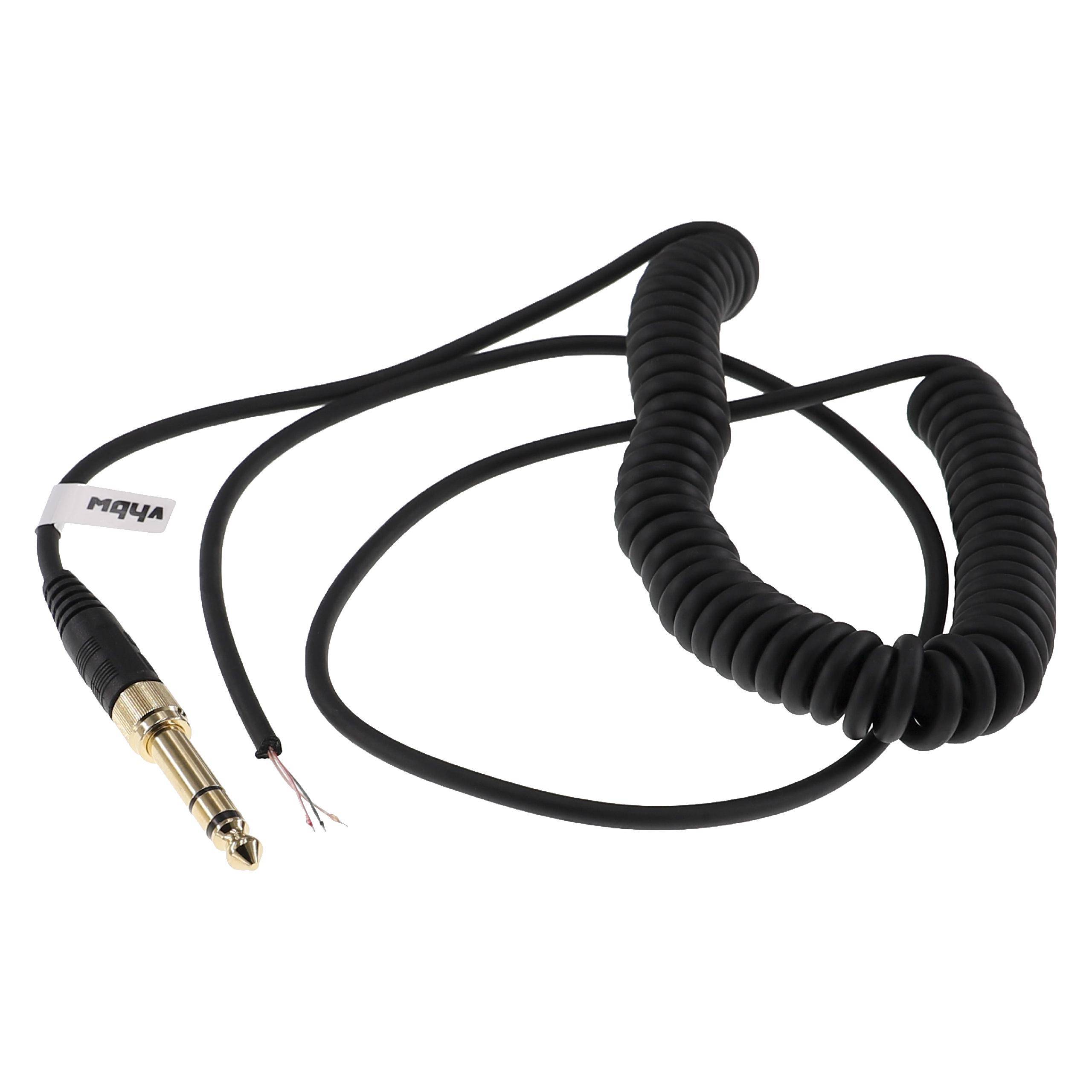 vhbw Audio AUX Kabel kompatibel mit Beyerdynamic DT 990, DT 990 Pro Kopfhörer - Audiokabel 3,5 mm Klinkenstecker auf 6,3 mm, 100 - 300 cm, Schwarz