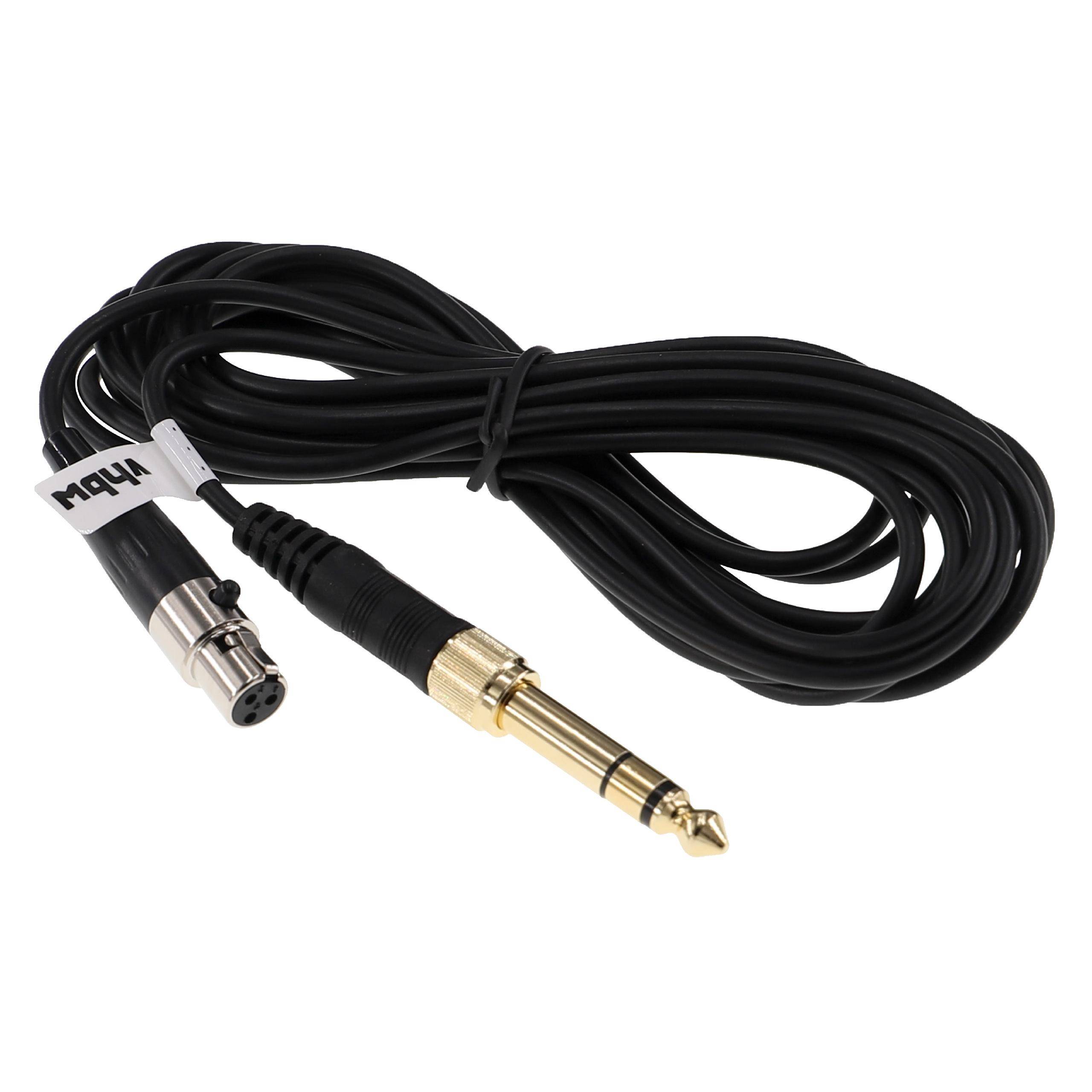 vhbw Audio AUX Kabel kompatibel mit AKG Q701, K181, K72, M220 Kopfhörer - Audiokabel 3,5 mm Klinkenstecker auf 6,3 mm, 3 m Schwarz