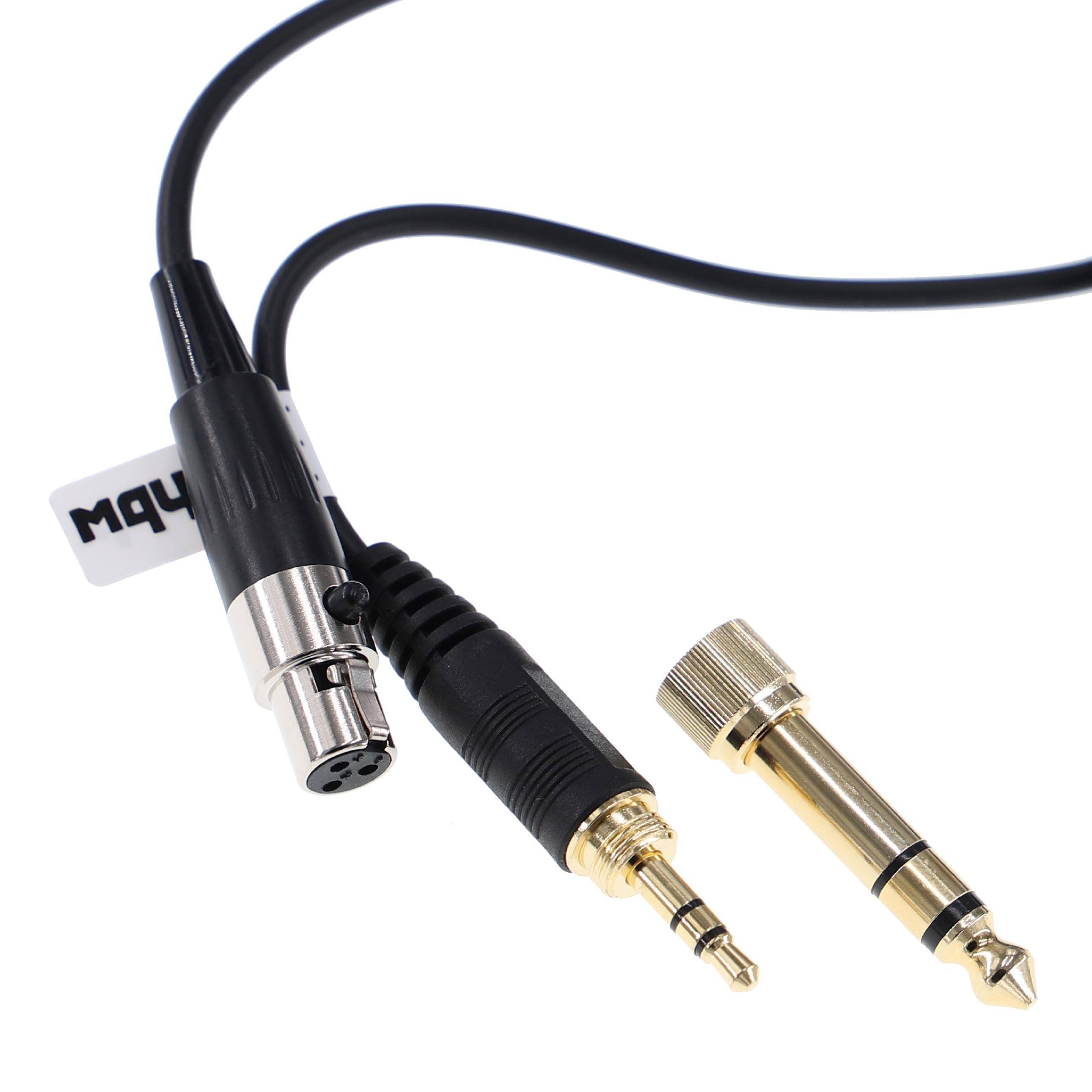 vhbw Audio AUX Kabel kompatibel mit AKG Q701, K181, K72, M220 Kopfhörer - Audiokabel 3,5 mm Klinkenstecker auf 6,3 mm, 3 m Schwarz