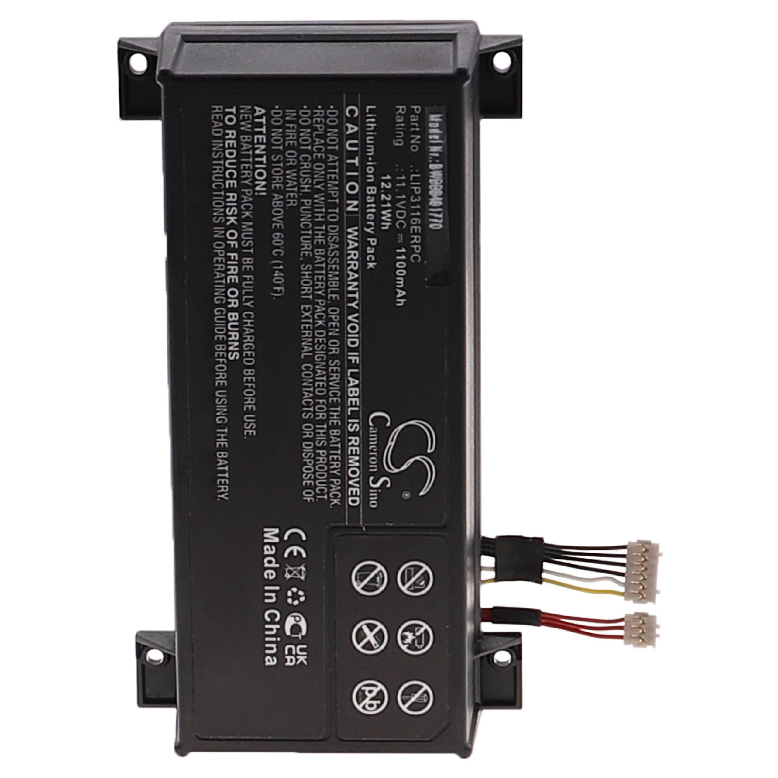vhbw Akku kompatibel mit Sony Xperia Touch G1109 Beamer (1100 mAh, 11,1 V, Li-Ion)