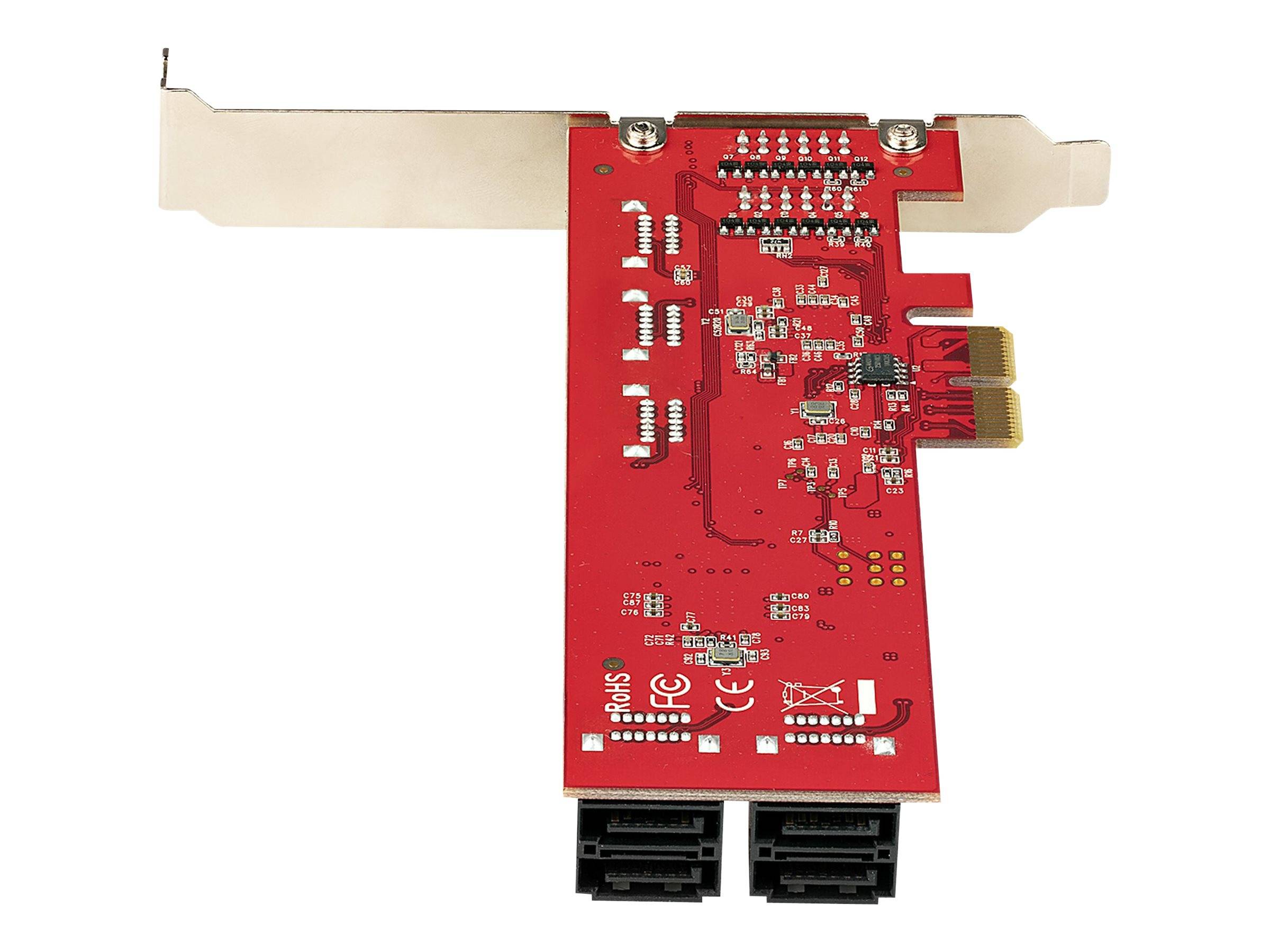 StarTech.com PCIe SATA Controller Karte - 10 Port SATA 3 Erweiterungskarte/Kontroller - 6Gbit/s - Full- und Low-Profile