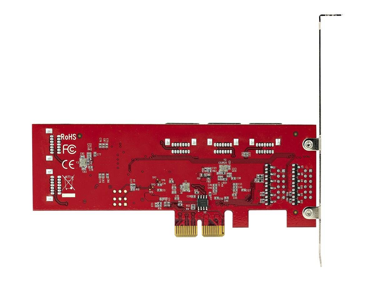 StarTech.com PCIe SATA Controller Karte - 10 Port SATA 3 Erweiterungskarte/Kontroller - 6Gbit/s - Full- und Low-Profile
