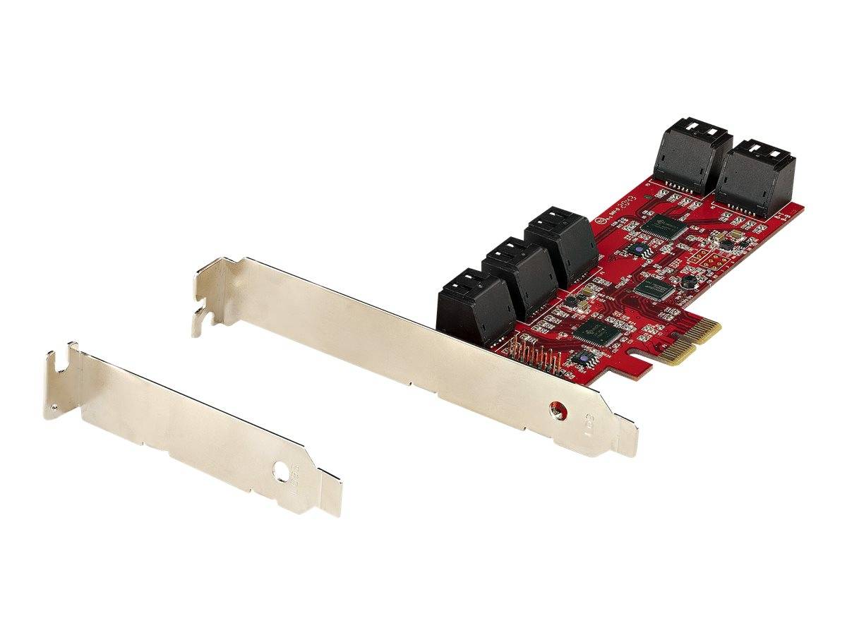 StarTech.com PCIe SATA Controller Karte - 10 Port SATA 3 Erweiterungskarte/Kontroller - 6Gbit/s - Full- und Low-Profile