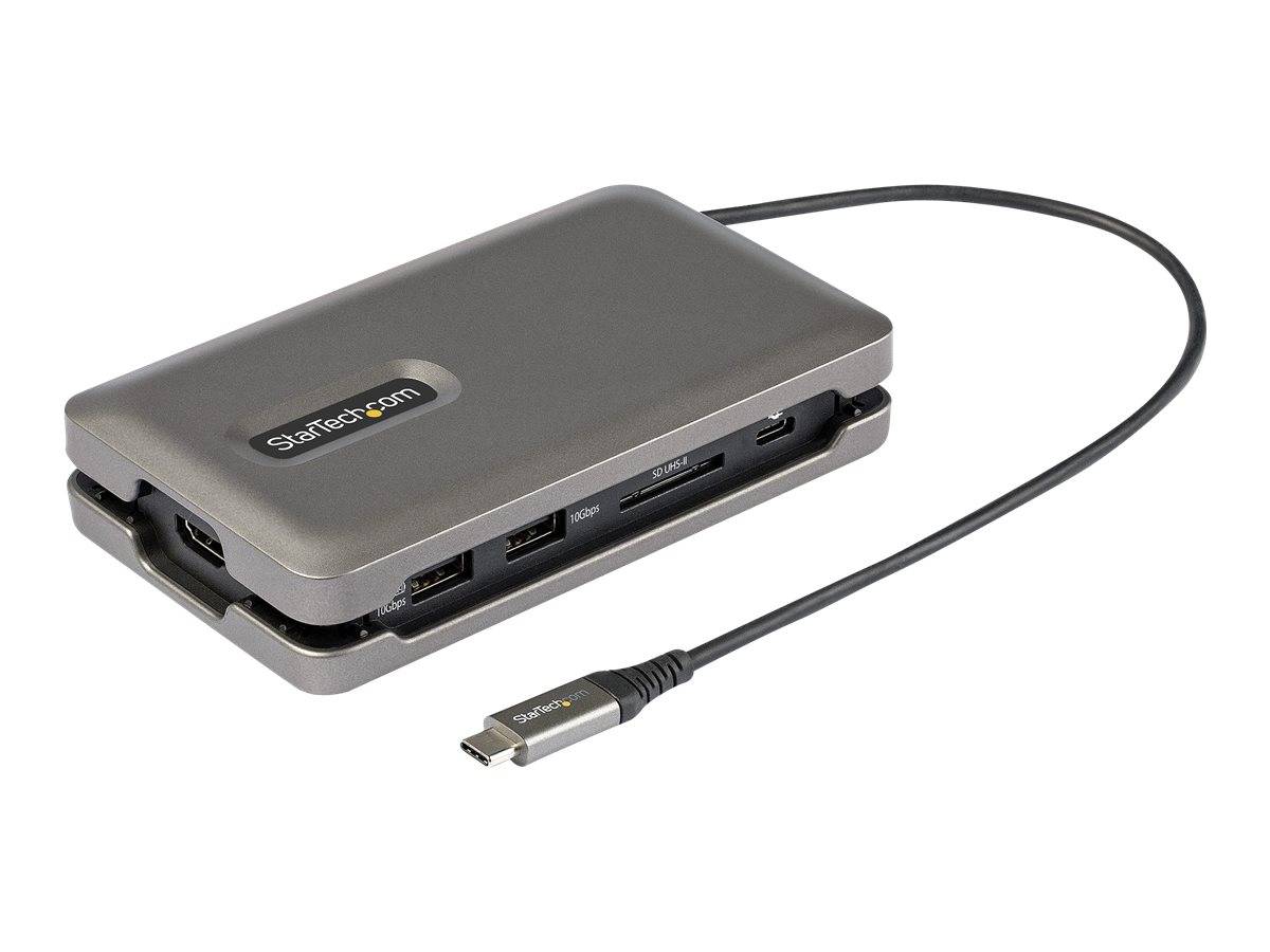 StarTech.com USB C Multiport Adapter - USB C auf 4K 60Hz HDMI 2.0 Dockingstation/Reiseadapter - 2-Port 10Gbit/s USB Hub - 100W Power Delivery