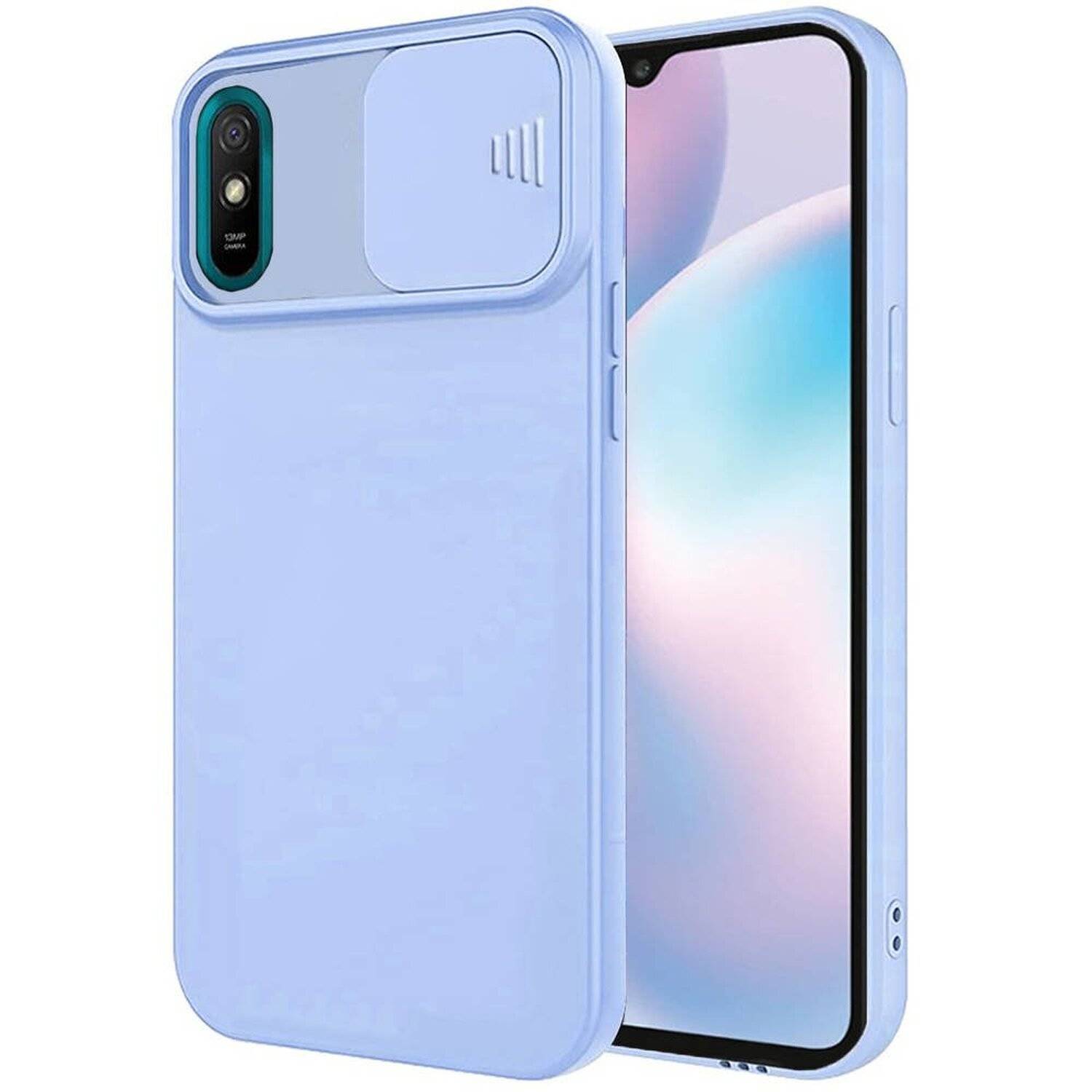 360 Grad Schutz CamShield Silikon Cover Case Slim Handyhülle mit Kameraschutz für Motorola Moto G60S Hellblau
