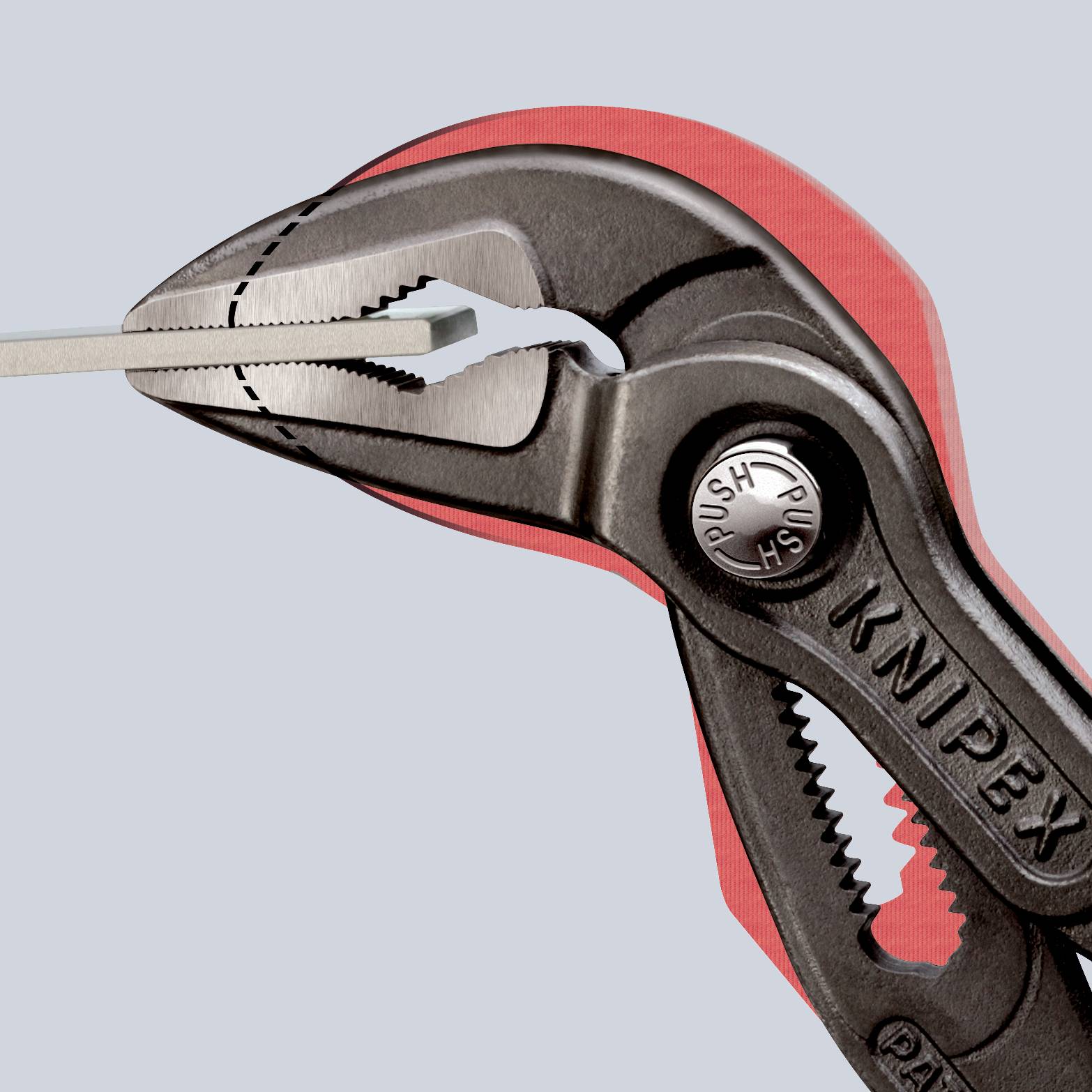 KNIPEX 87 51 250 SB Cobra® ES Wasserpumpenzange extra-schlank mit rutschhemmendem Kunststoff überzogen