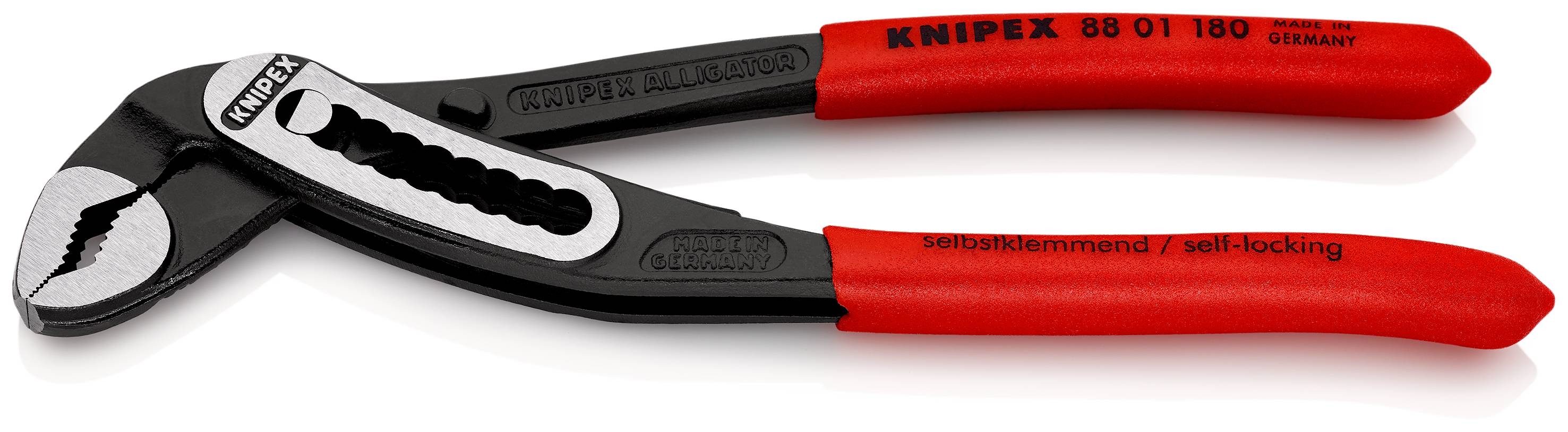 KNIPEX 88 01 180 SB Alligator® Wasserpumpenzange mit rutschhemmendem Kunststoff überzogen