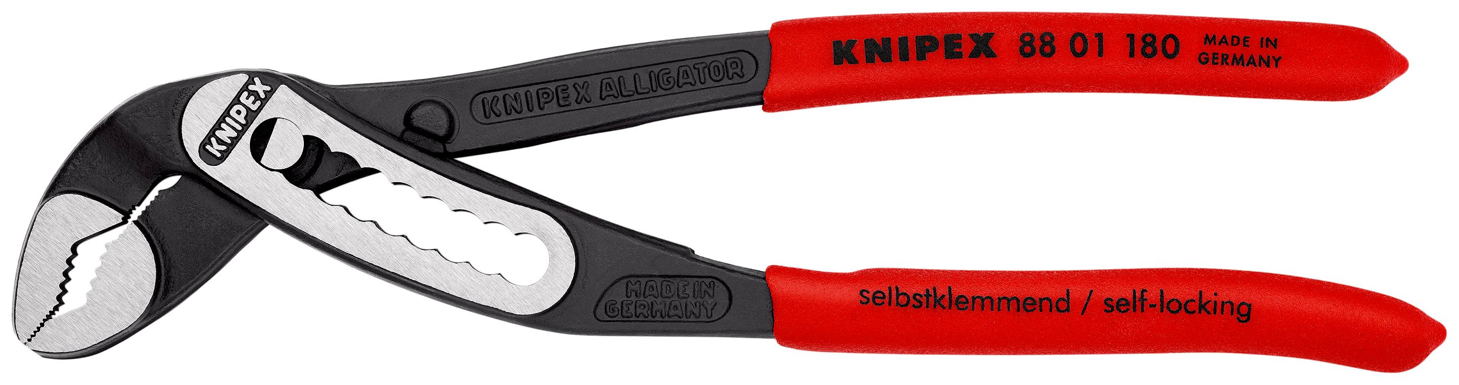 KNIPEX 88 01 180 SB Alligator® Wasserpumpenzange mit rutschhemmendem Kunststoff überzogen