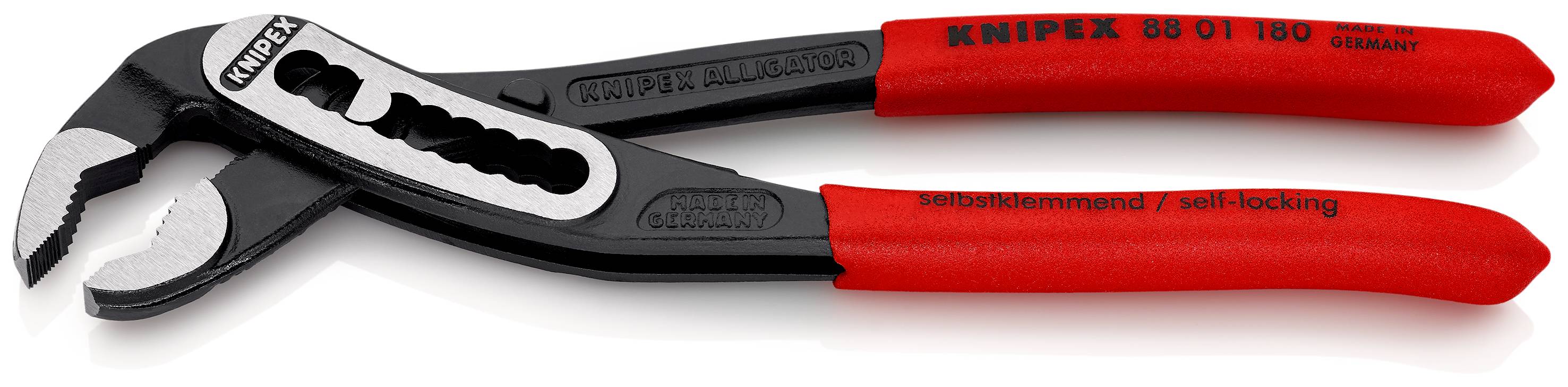 KNIPEX 88 01 180 SB Alligator® Wasserpumpenzange mit rutschhemmendem Kunststoff überzogen