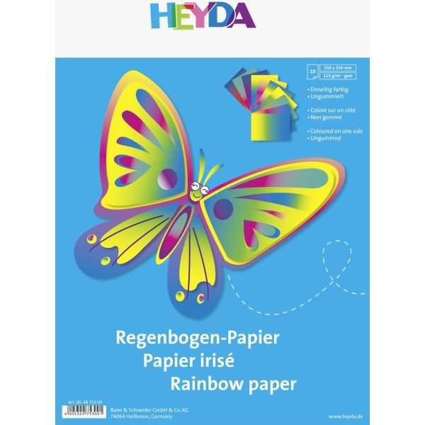 Regenbogenpapier 22,5x32,5cm 115g/qm VE=10 Blatt farbig sortiert