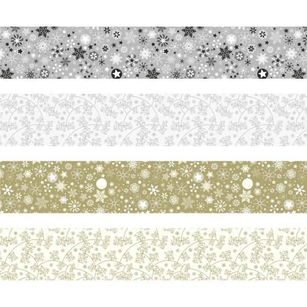 Faltstreifen Fröbelsterne 1,5x60cm gold/silber VE=48 Streifen