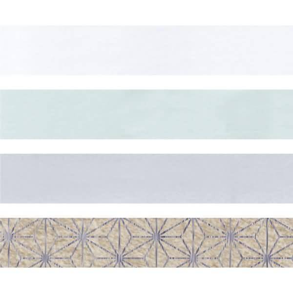 Faltstreifen Fröbelsterne natur weiß/mint 1x30cm/1,5x45cm VE=96 Stück