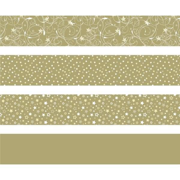 Faltstreifen Fröbelsterne 1,5x45cm gold VE=96 Stück