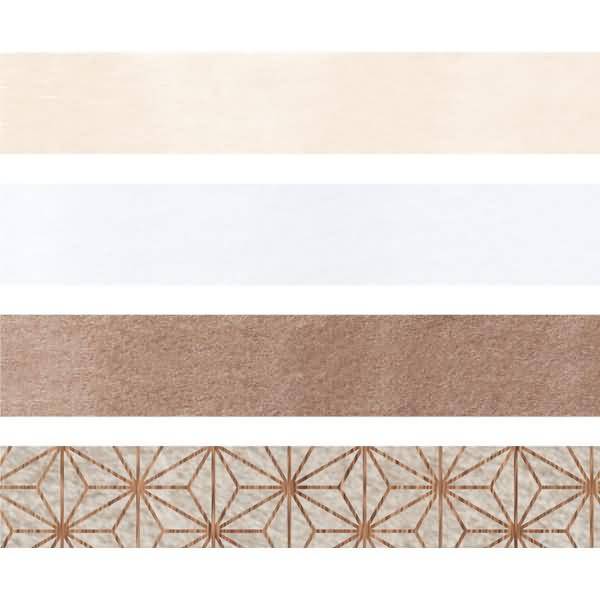 Faltstreifen Fröbelsterne 1x30cm/1,5x45cm natur rose/kupfer VE=96 Stück